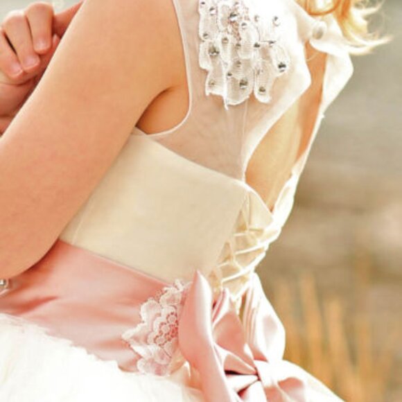 Stunning Ivory Lace Flower Girl/Special Occasion Gown - Picture 5 of 8